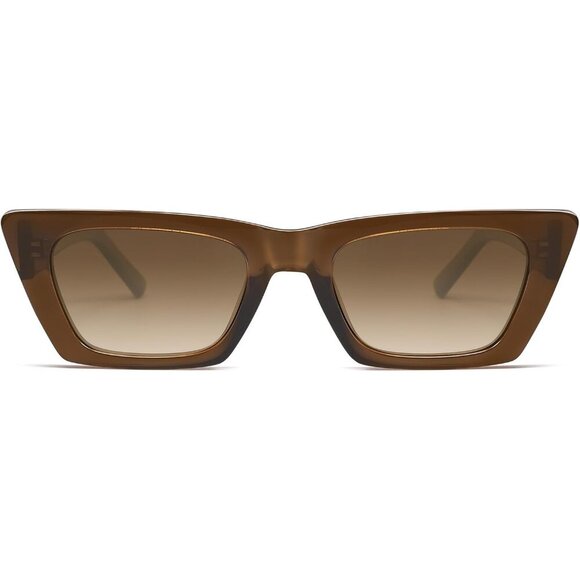 Rectangle Cateye Sunglasses Womens Mens Polarized UV400 Flat Top Sunnies main image 4